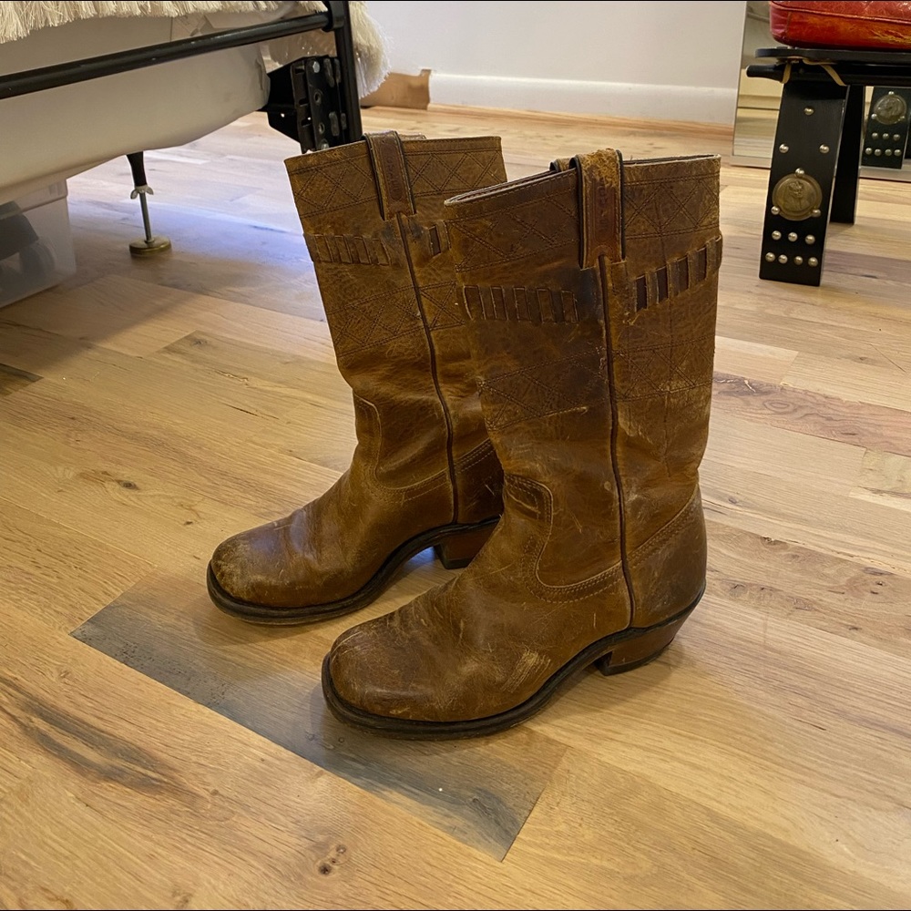 Rustic Cowboy Boots Square Toe - image 2